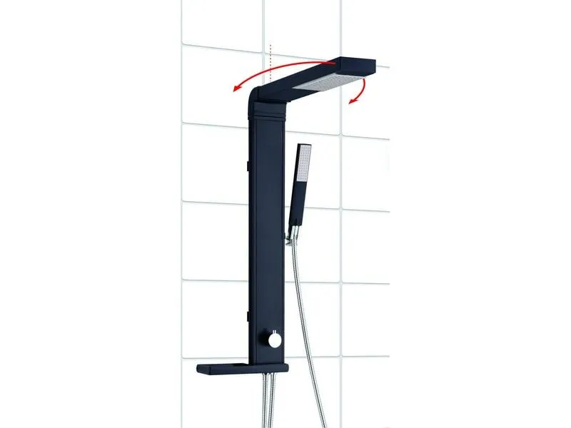 diaqua® Duschpaneel Linus Aluminium Schwarz