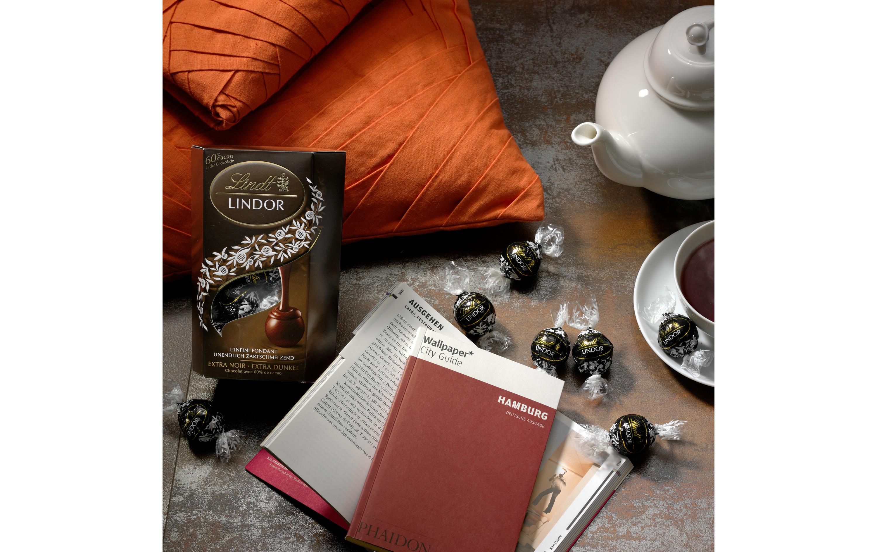 Lindt Schokoladen-Pralinen Lindor Kugeln Dunkel 60% Kakao 200 g