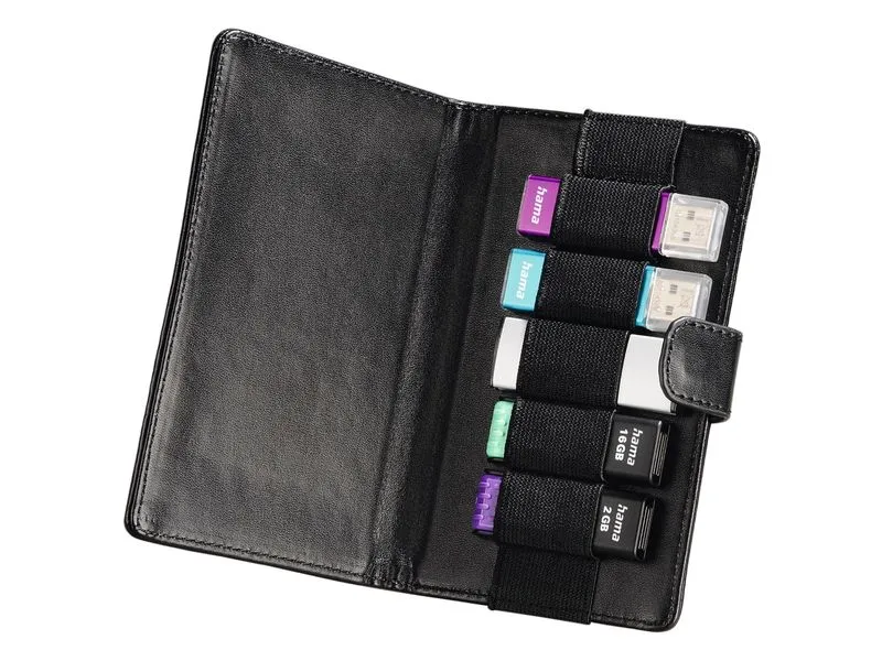Hama Vegas Kunstleder, Schwarz, für 5 USB-Sticks Hama Vegas Kunstleder, Schwarz, für 5 USB-Sticks