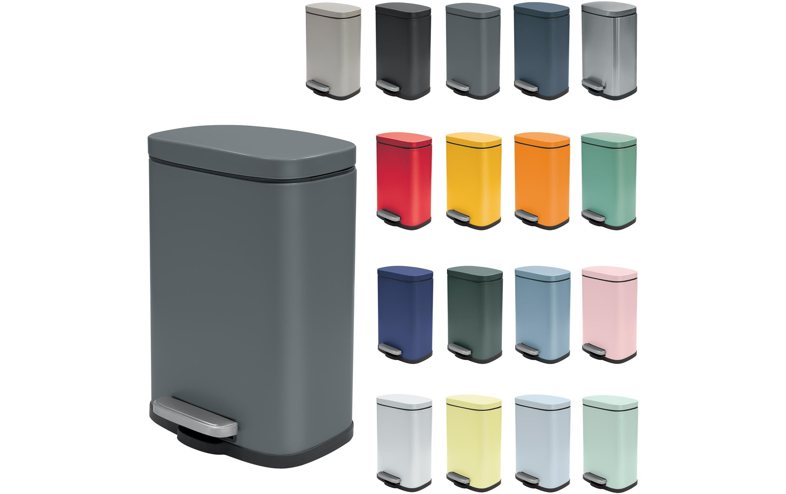 spirella Treteimer Poubelle Akira Matt 12 l, Grau