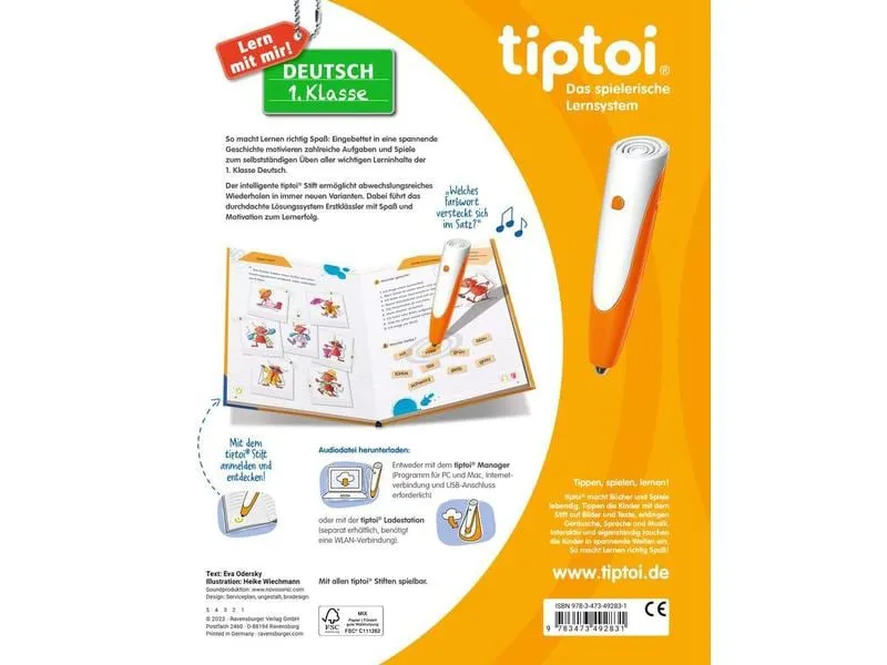 tiptoi Lernbuch Lern mit mir! Deutsch 1. Klasse
