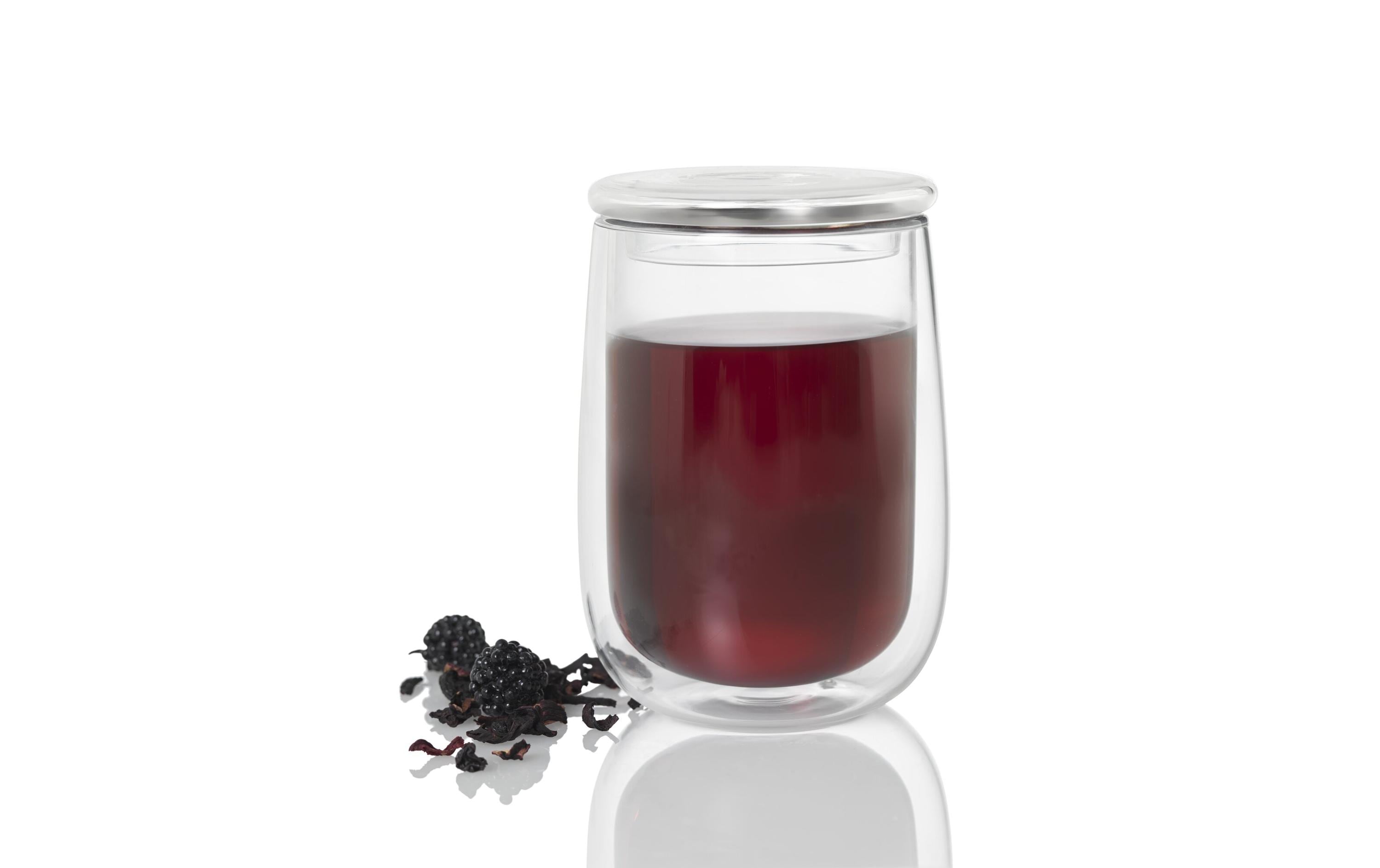 AdHoc Tee-Set Fusion Glass 400 ml, 1 Stück, Silber/Transparent