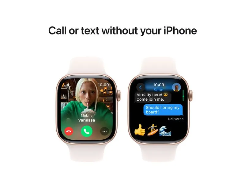 Apple Watch Series 10 46 mm LTE Alu Roségold Sport Weiss M/L Apple Watch Series 10 46 mm LTE Alu Roségold Sport Weiss M/L