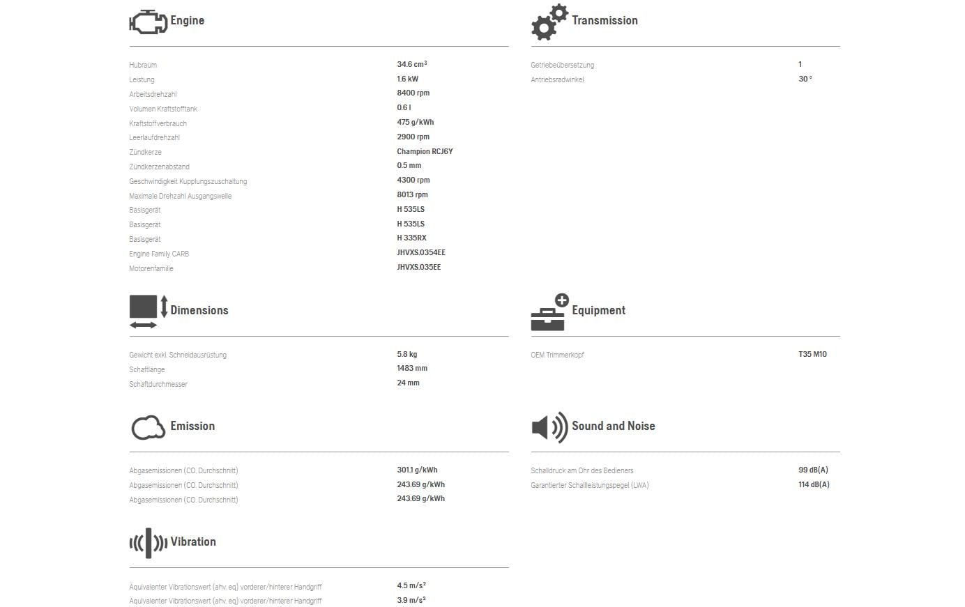 Husqvarna Benzin-Rasentrimmer 535LK Husqvarna Benzin-Rasentrimmer 535LK