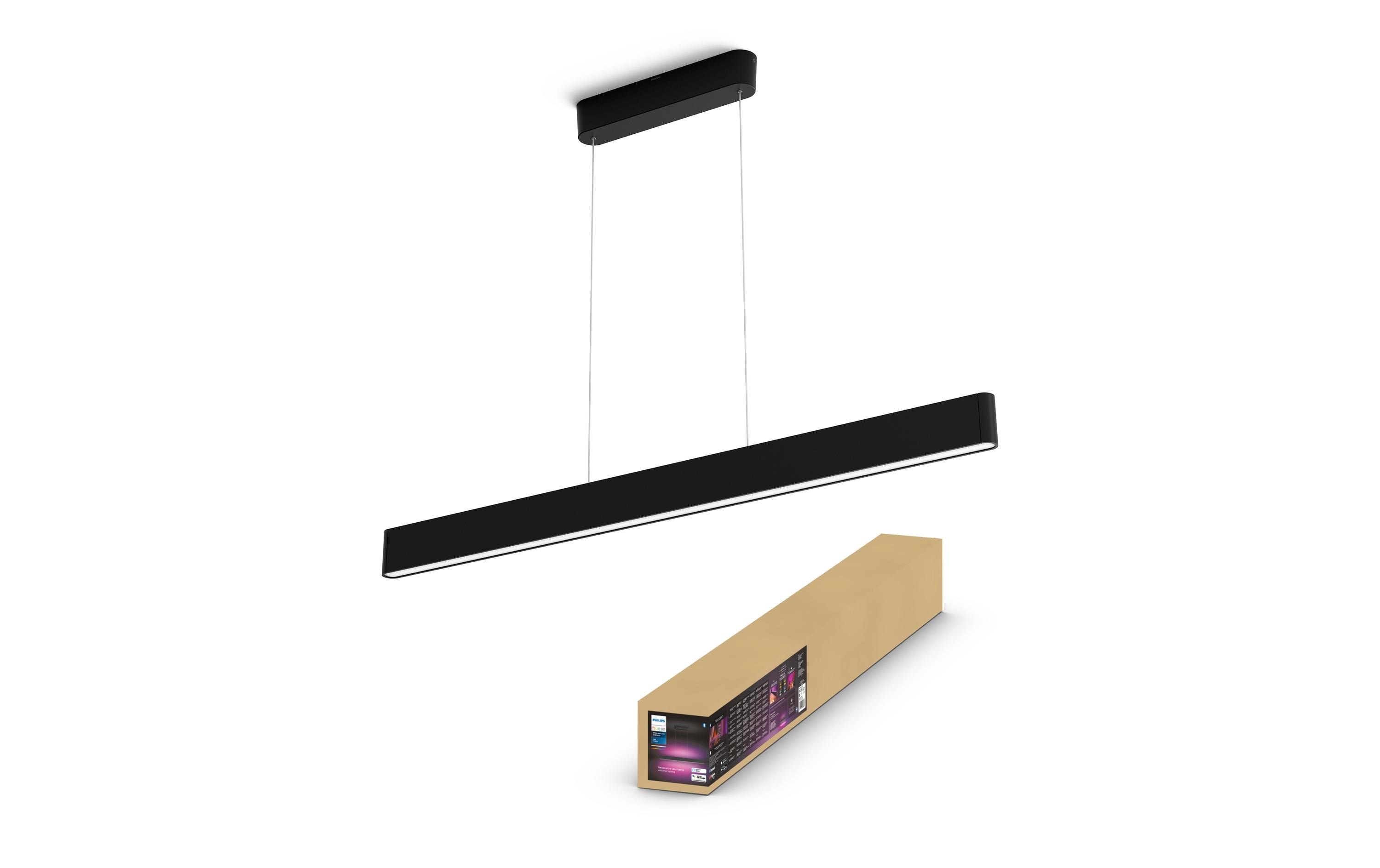 Philips Hue White & Col. Amb. Ensis Pendelleuchte schwarz 4750 lm