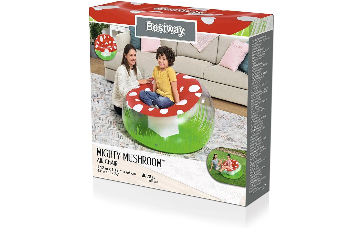 Bestway Aufblasbarer Sessel Fliegenpilz 112 x 112 cm