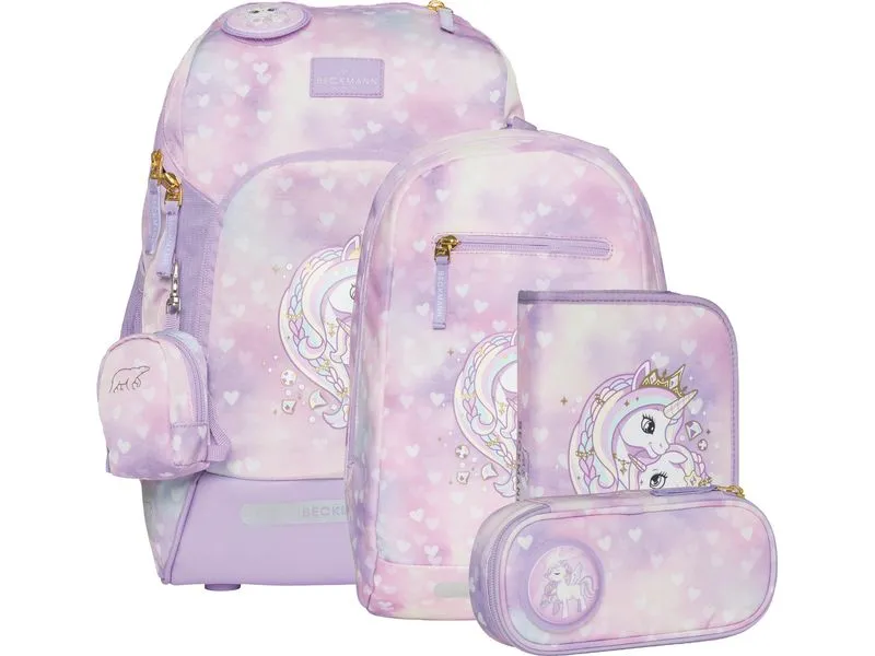 Beckmann Schulrucksack-Set Active Air Flx Unicorn Princess, 6-teilig