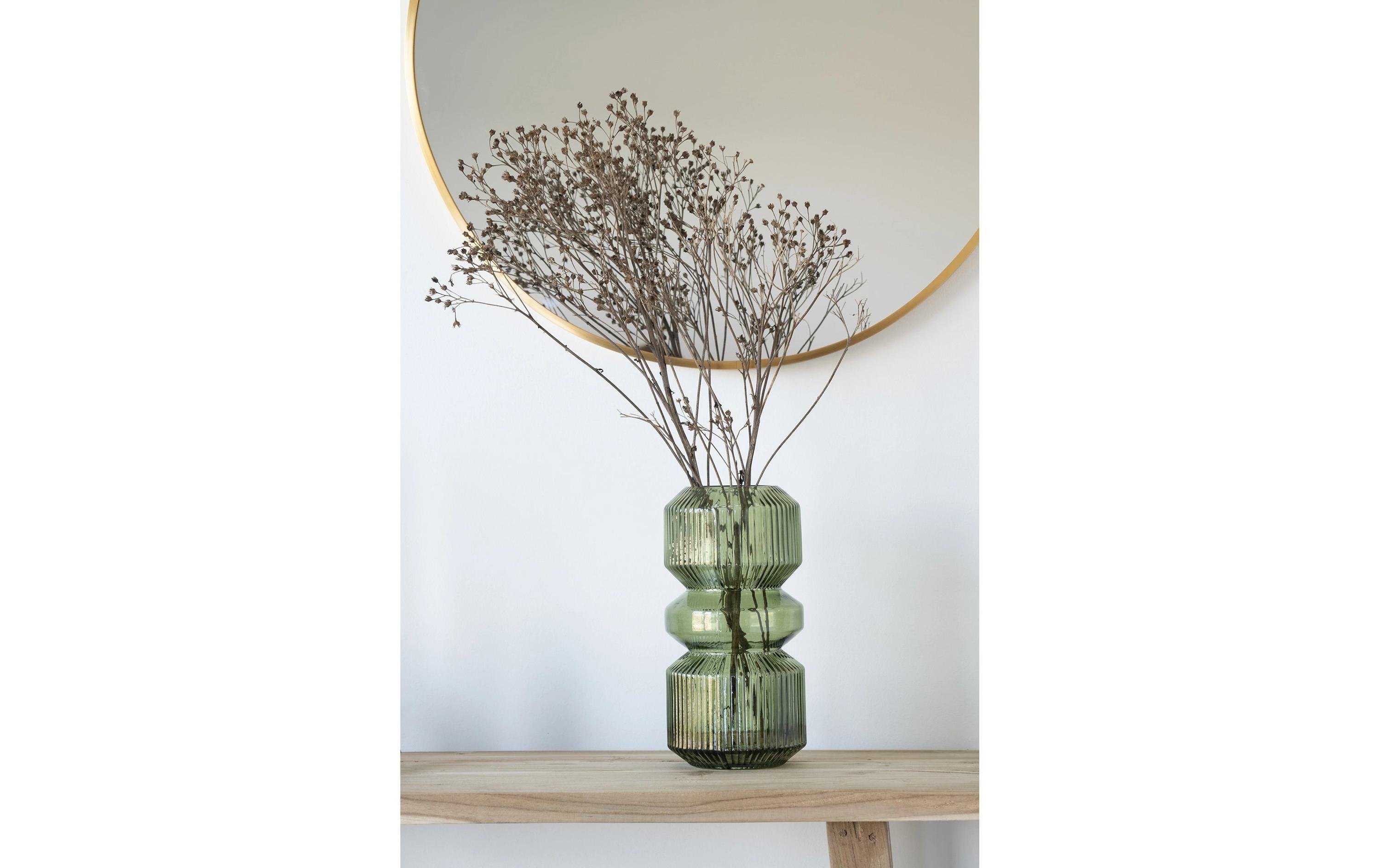 House Nordic Vase rund 25 cm, Grün