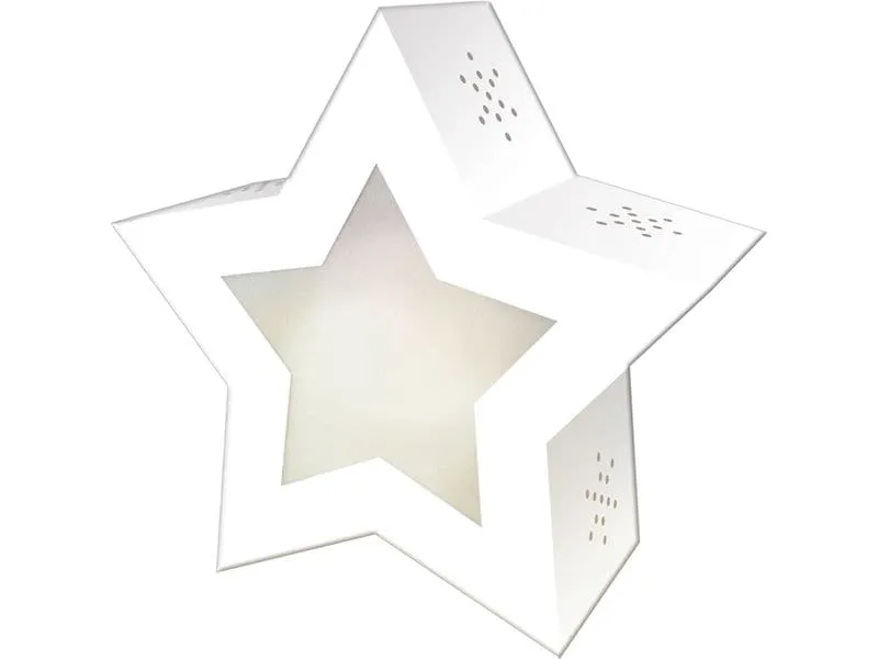 URSUS Laternen-Bastelset Twinkle Star Stern Fotokarton weiss