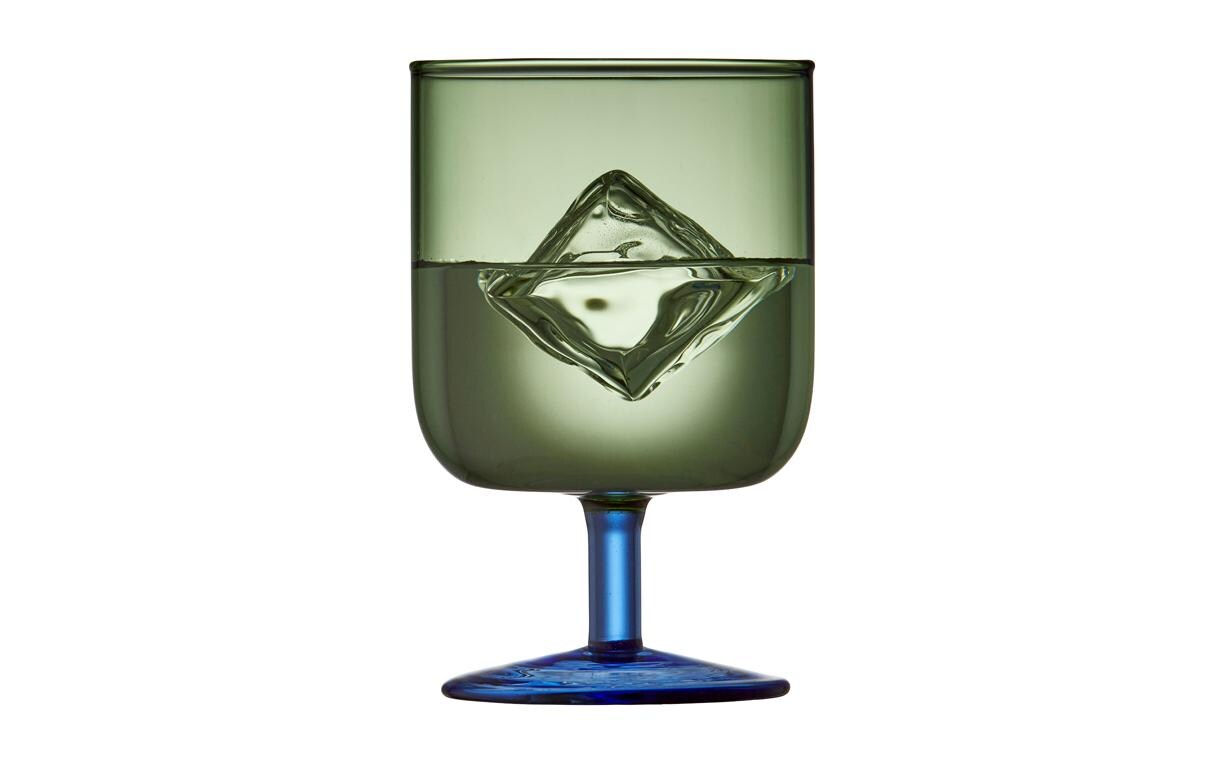 Lyngby Weingläser-Set Torino Grün/Blau, 2 Stück, 30 cl