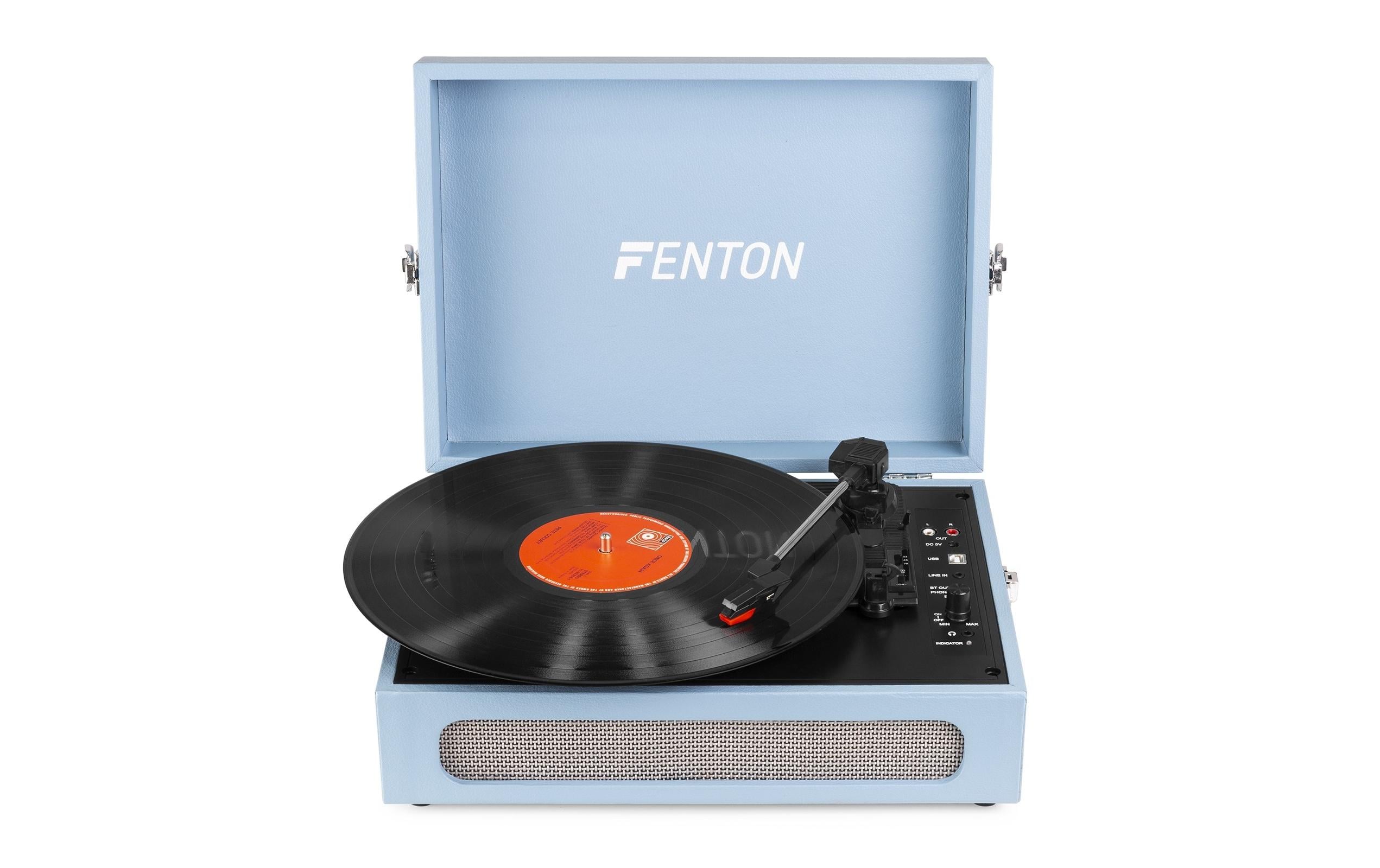 Fenton Plattenspieler mit Bluetooth RP118E Blau