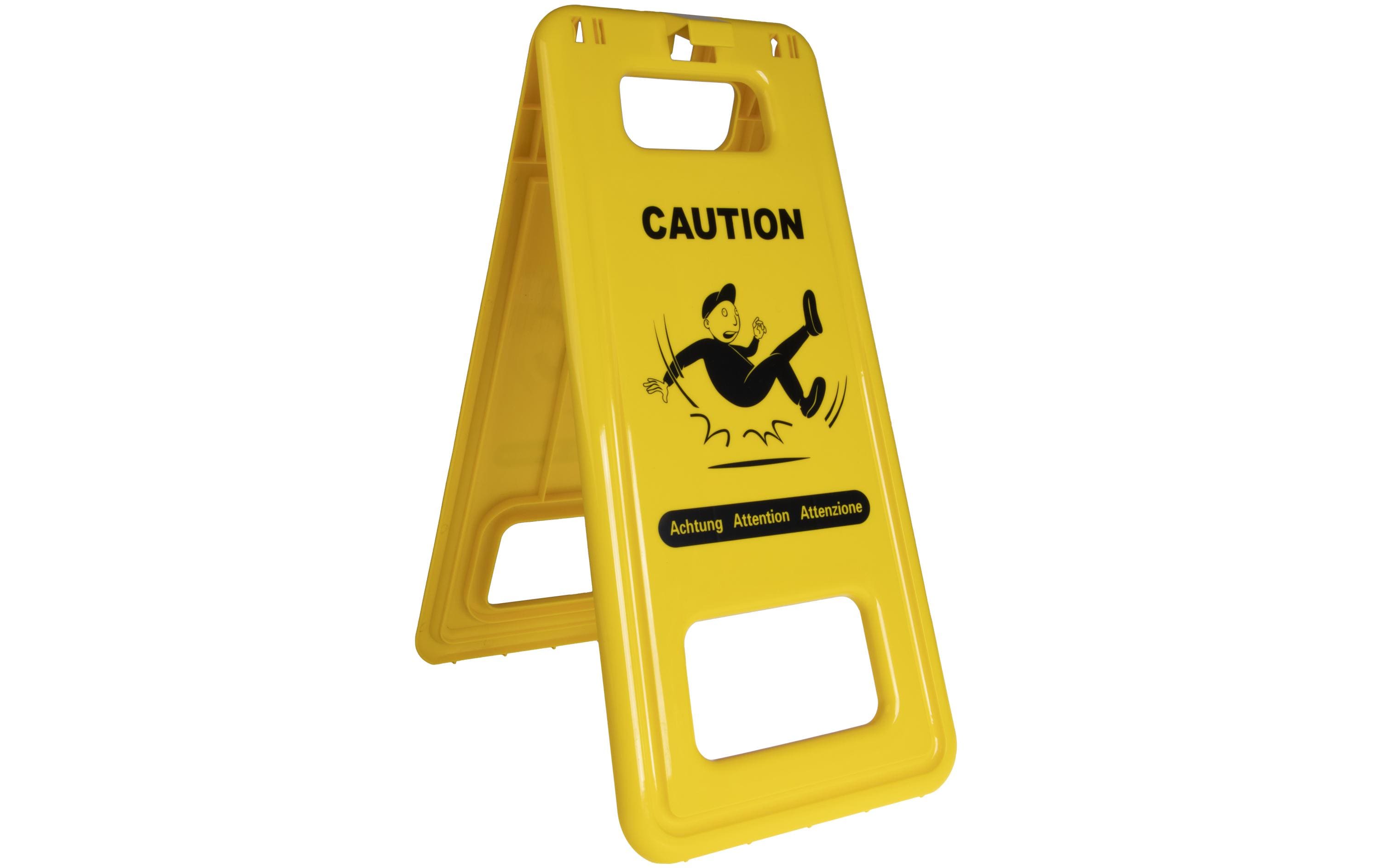 Edi Clean Warntafel «Escort» mit Aufhänge-Haken, beidseitig Edi Clean Warntafel «Escort» mit Aufhänge-Haken, beidseitig