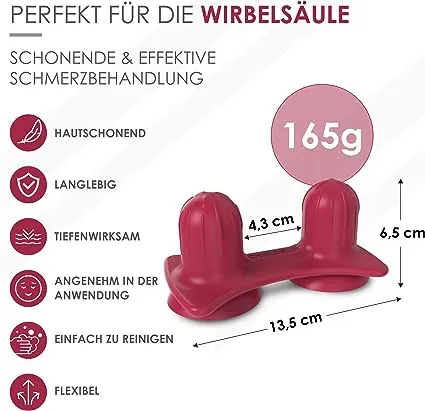 CHIROGUN® Duo Triggerpunkt Drücker mit Saugnapf Red CHIROGUN® Duo Triggerpunkt Drücker mit Saugnapf Red