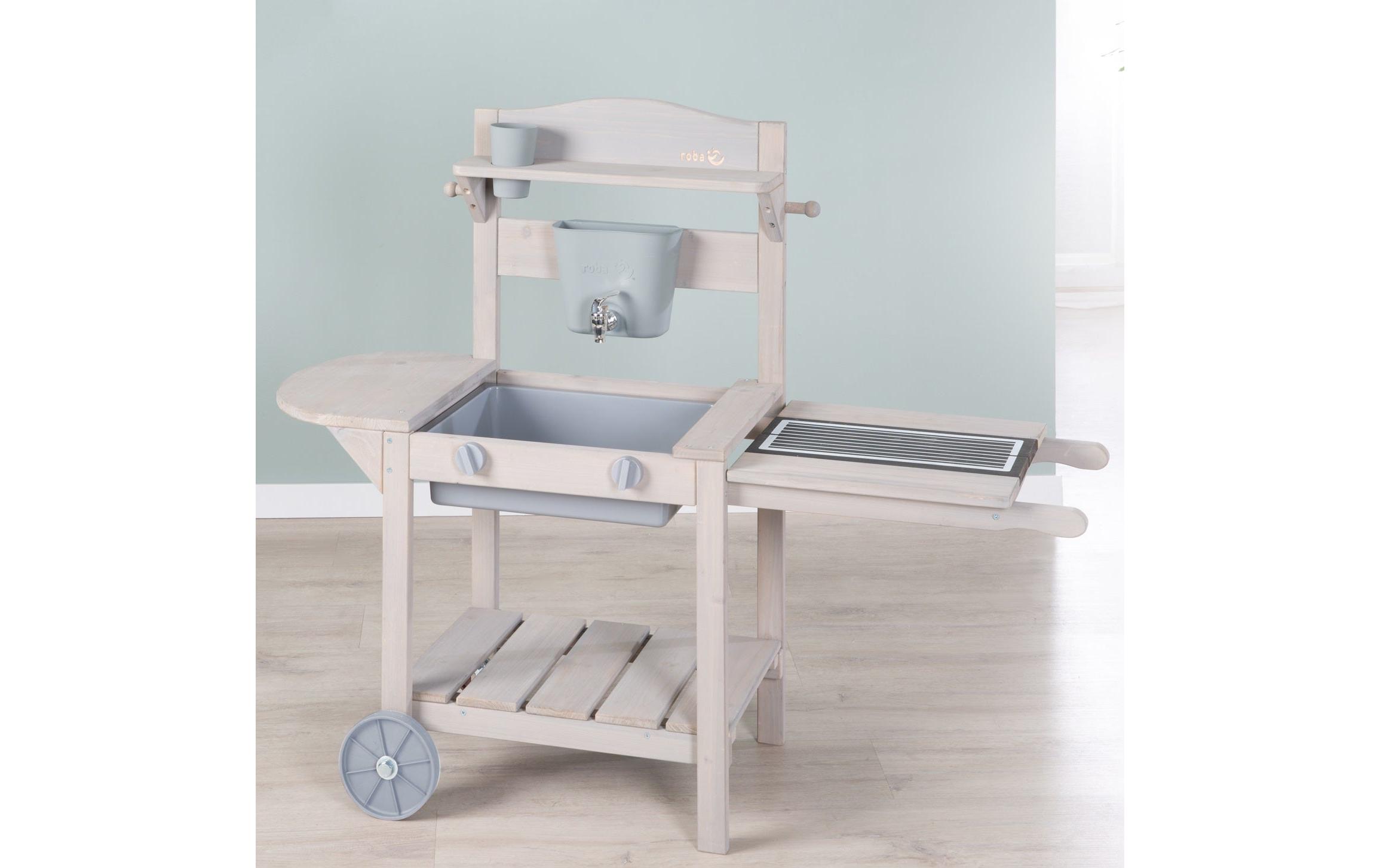 roba Mobile Spiel- und Matschküche BBQ Grau