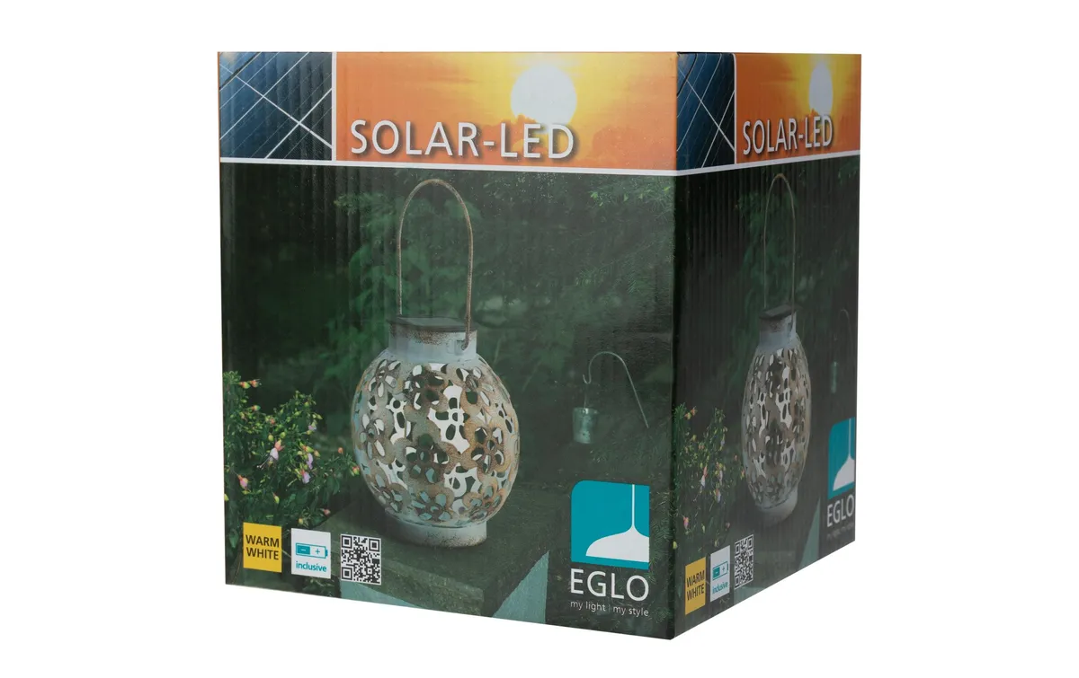 EGLO Leuchten Windlicht SOLAR 48781 Kugel Weiss