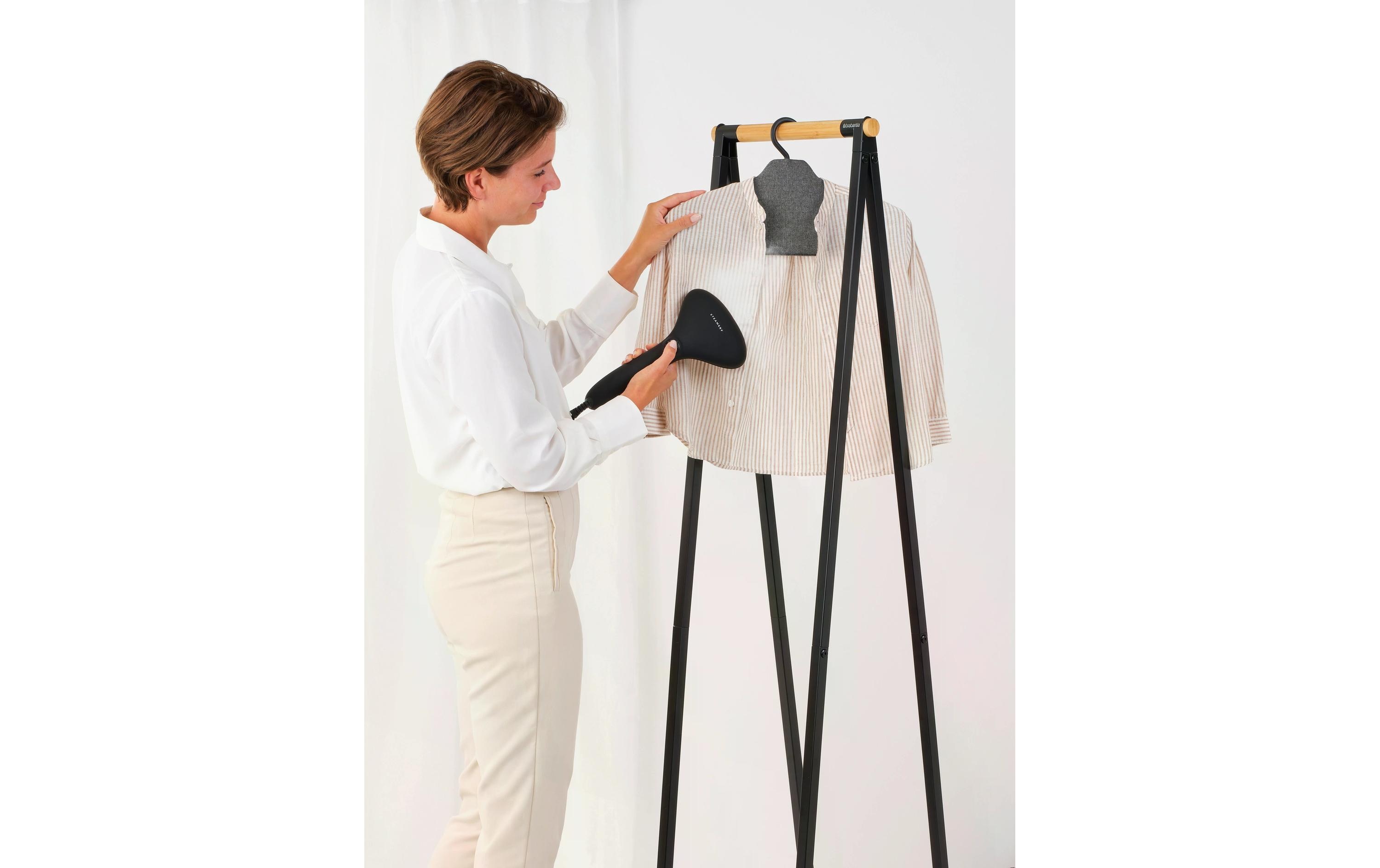 Brabantia Kleiderbügel Refresh & Steam 1 Stück, Schwarz