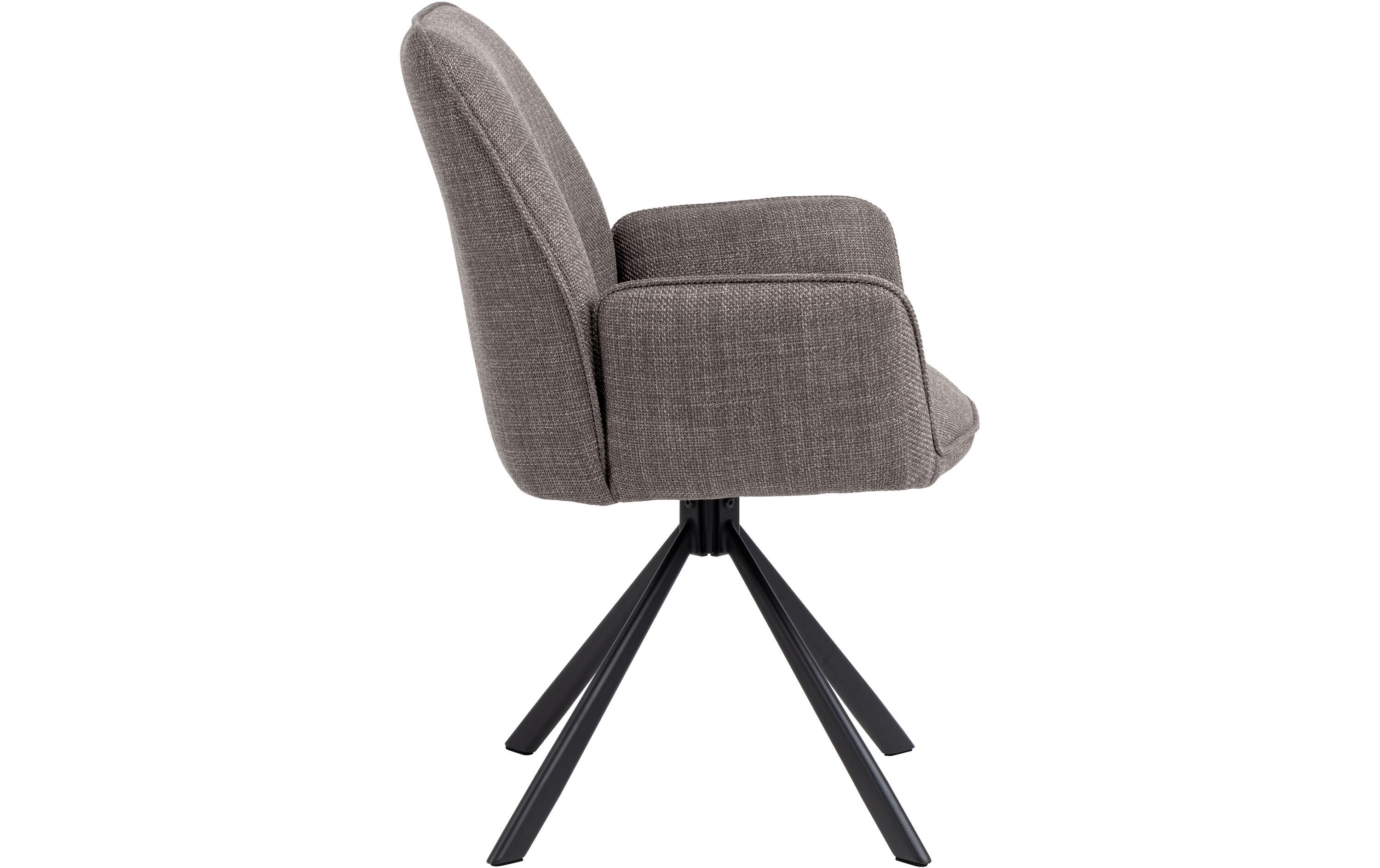 AC Design Stuhl Glenda, 2 Stück, Hellgrau/Braun