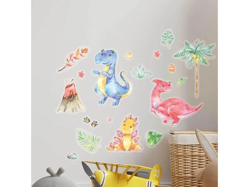 Papierdrachen Wandtattoo-Set Dinosaurier Papierdrachen Wandtattoo-Set Dinosaurier