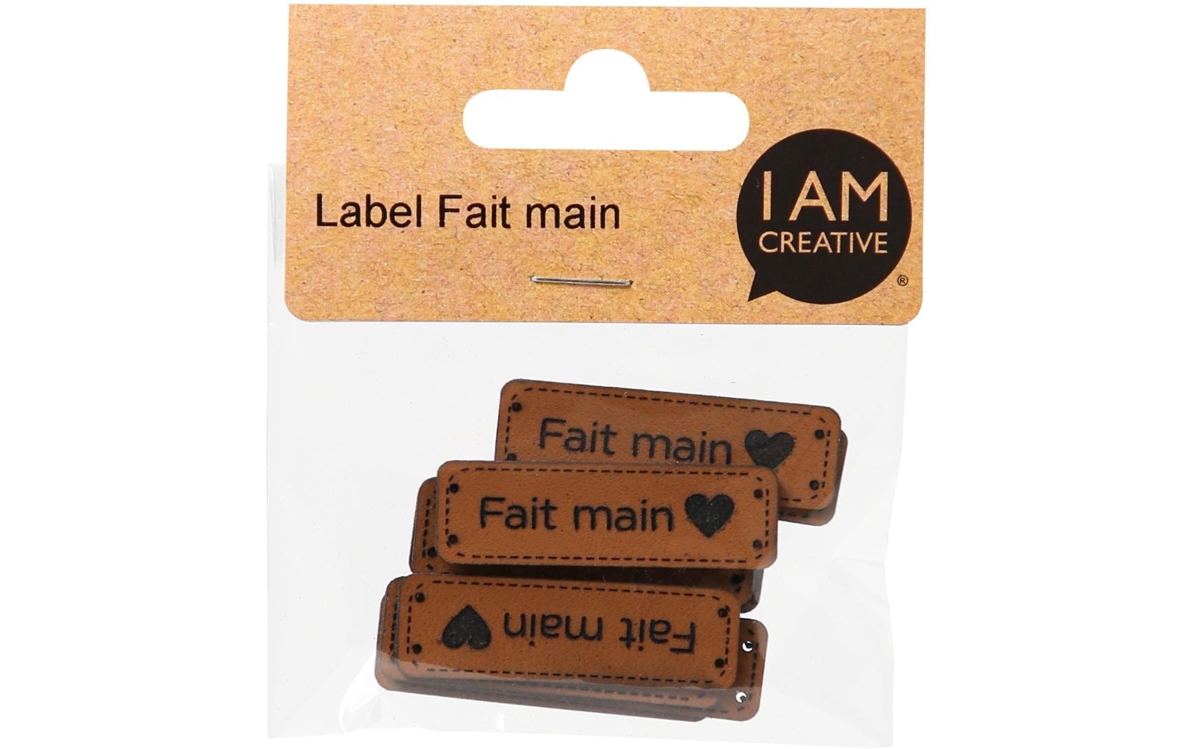 lalana Anhänger Label Fait main 4.3 x 1.3 cm, 10 Stück