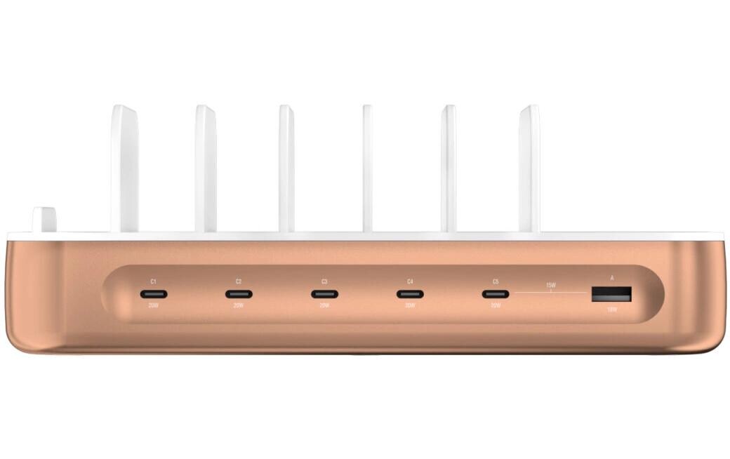 4smarts Ladestation Team 100W 5C/1A inkl. 6 Kabel Kupfer