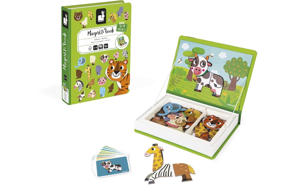 Janod Beschäftigungsspielzeug Magnetbuch Tiere