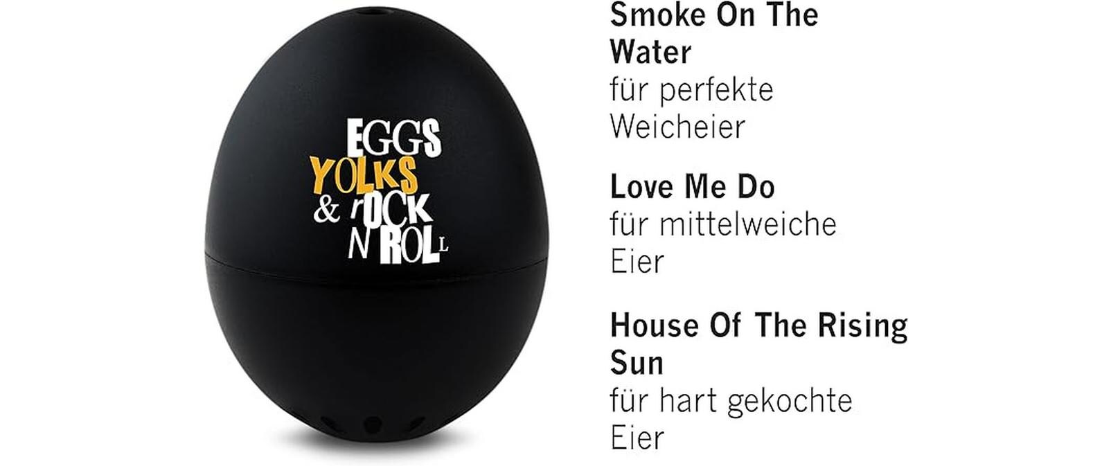 PiepEi Küchentimer Singende Eieruhr Rock'n'Roll, Schwarz / Weiss