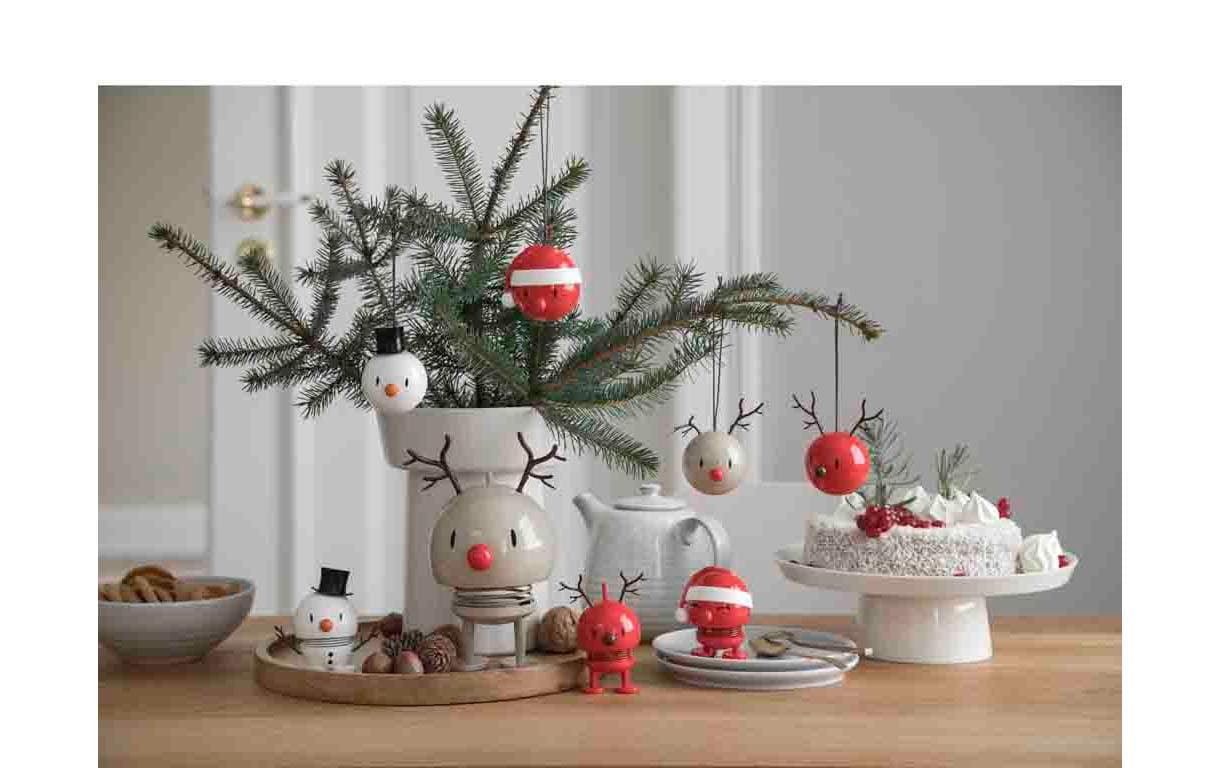 Hoptimist Weihnachtskugel Rentier 2 Stück, Beige