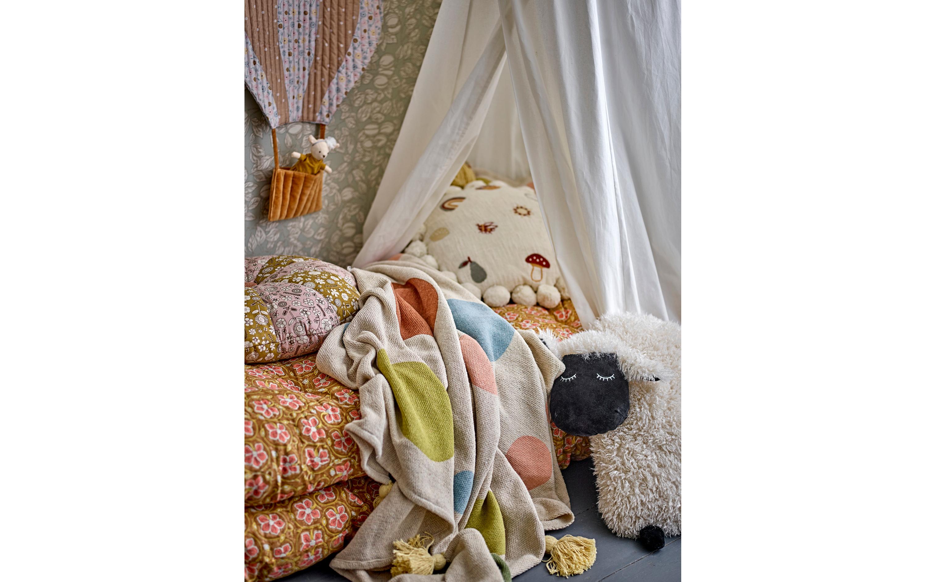 Bloomingville Kissen Dolly mit Füllung Schaf, Weiss