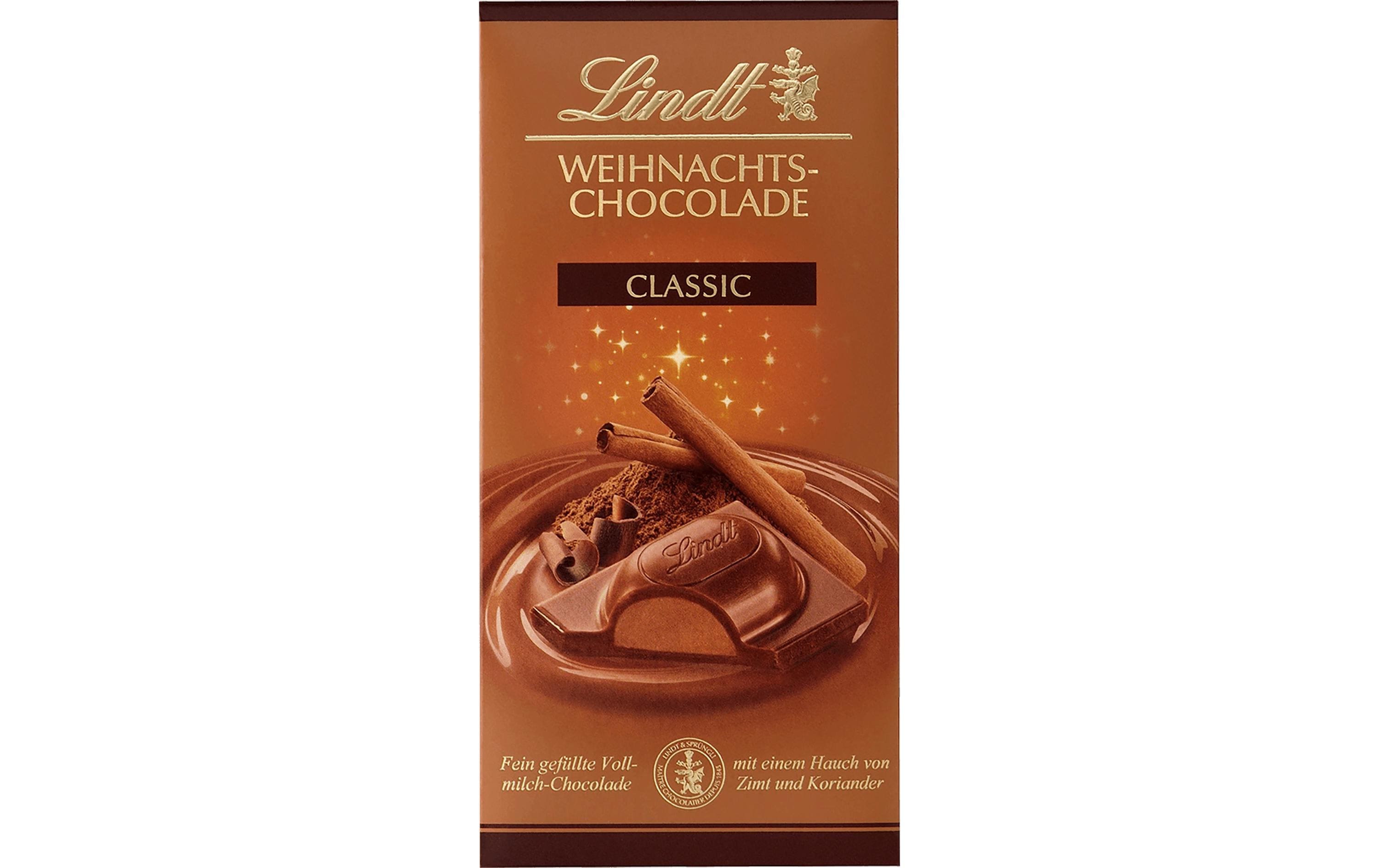 Lindt Tafelschokolade Weihnachtstafel Zimt Koriander 100 g