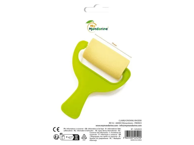 Avenue Mandarine Schablonier-Roller (Breite 7 cm) - Grün 1 Stück