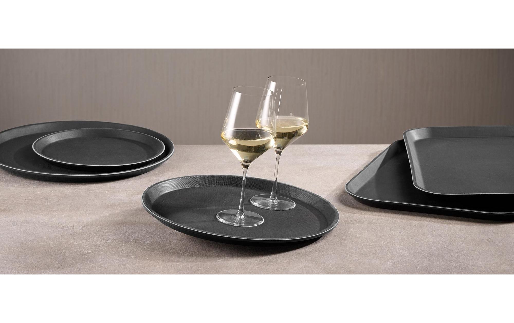 APS Serviertablett Nonslide 27.5 cm, Schwarz