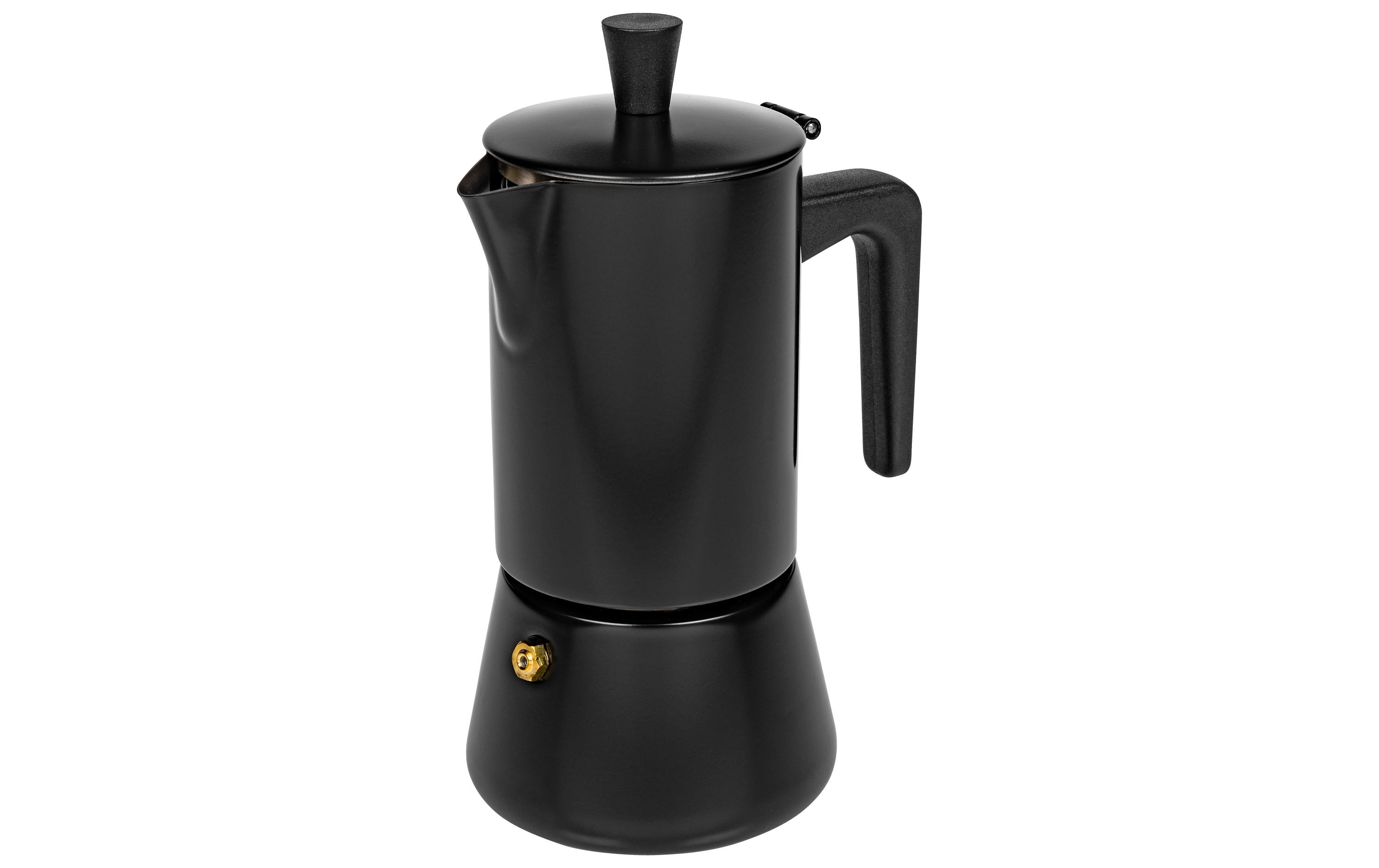 FURBER Espressokocher Chicchi 4 Tassen, Schwarz