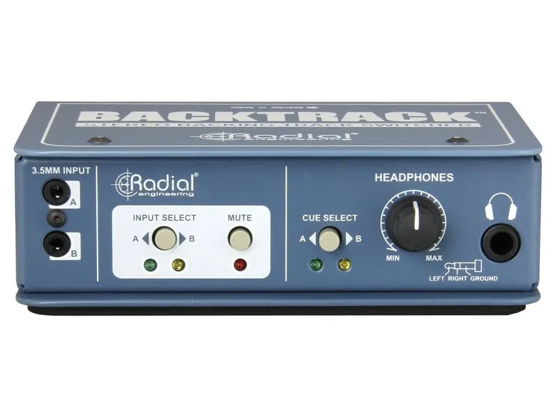 Radial BackTrack Stereo-Audioumschalter Stahl Blau Radial BackTrack Stereo-Audioumschalter Stahl Blau