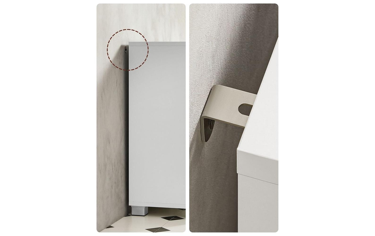 VASAGLE Badezimmerregal 64 x 70 cm, Weiss