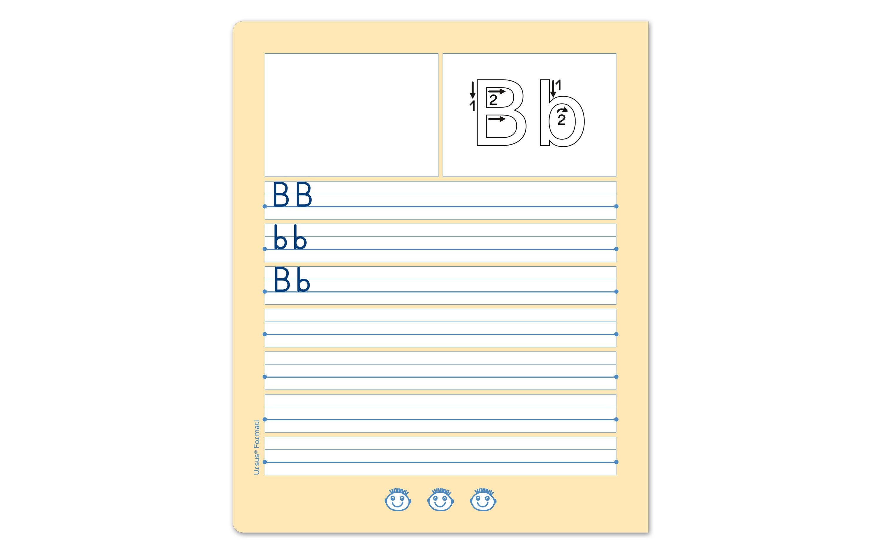 Formati Schulheft Druckschrift B.1, 19.5 x 24 cm, Liniert