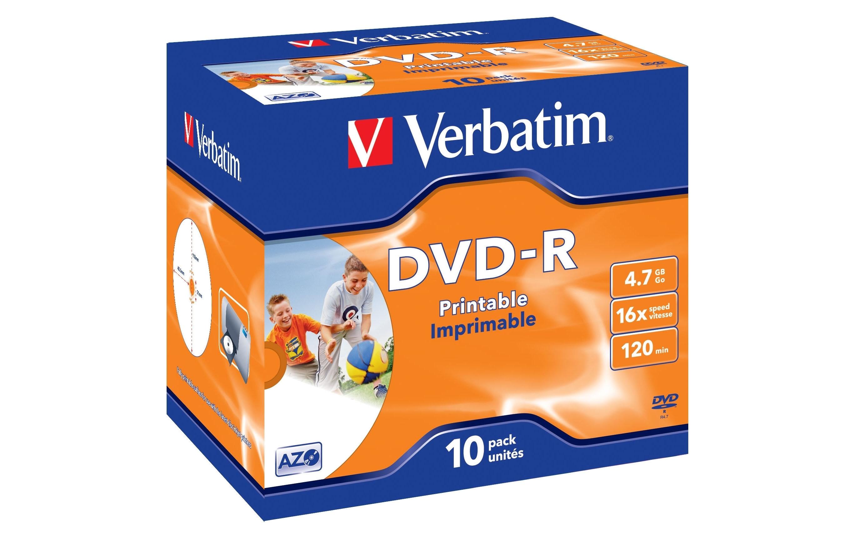 Verbatim DVD-R 4.7 GB, Jewelcase (10 Stück) Verbatim DVD-R 4.7 GB, Jewelcase (10 Stück)