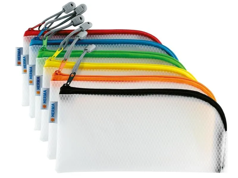 HERMA Etui Mesh Bag 23 x 11 cm, Schwarz/Weiss HERMA Etui Mesh Bag 23 x 11 cm, Schwarz/Weiss