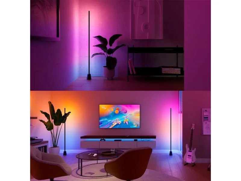 Philips Hue Stehleuchte smart Play Gradient 135 cm Schwarz Kunststoff