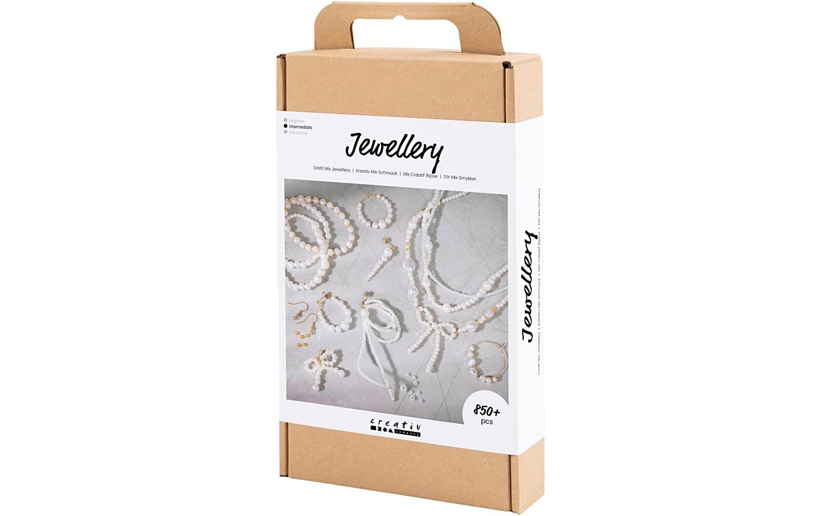 Creativ Company Schmuck Bastelset Perlen Weiss/Vergoldet Creativ Company Schmuck Bastelset Perlen Weiss/Vergoldet