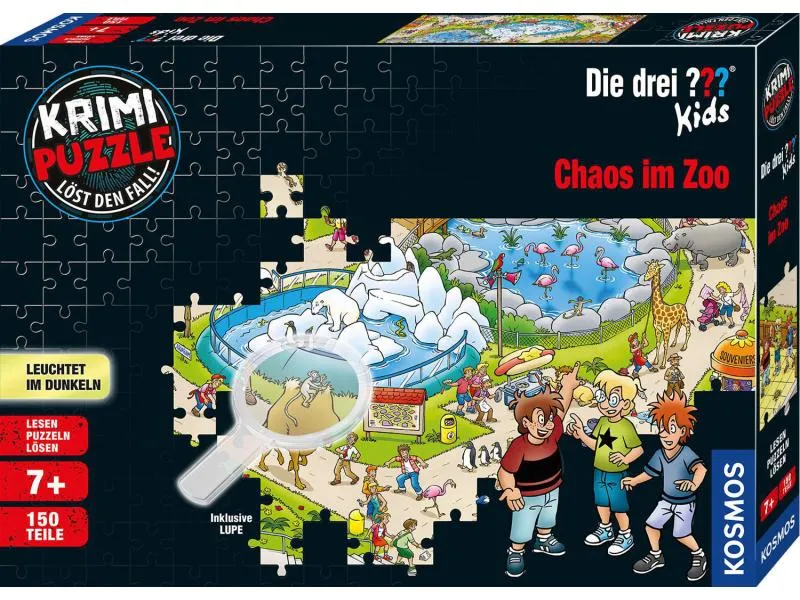 Kosmos Krimi-Puzzle Die Drei ??? Kids – Chaos im Zoo Kosmos Krimi-Puzzle Die Drei ??? Kids – Chaos im Zoo