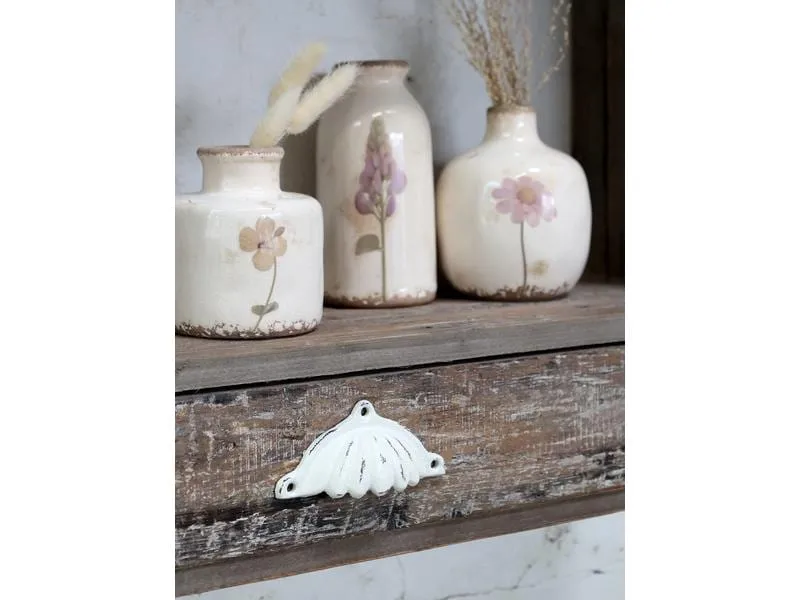 Chic Antique Möbelgriff mit Rillen 5 x 12 cm, antik Crème