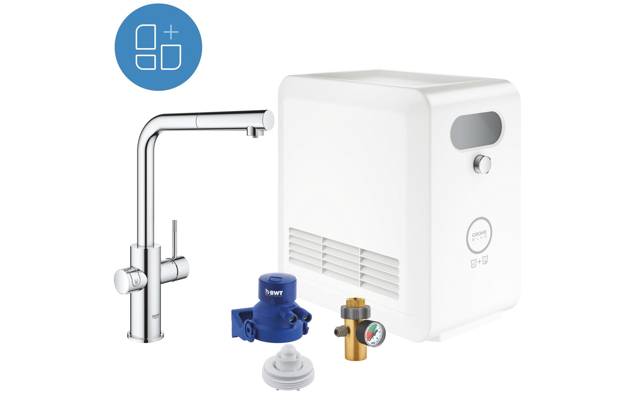 GROHE Küchenarmatur Blue Professional L-Auslauf Set Chrome GROHE Küchenarmatur Blue Professional L-Auslauf Set Chrome