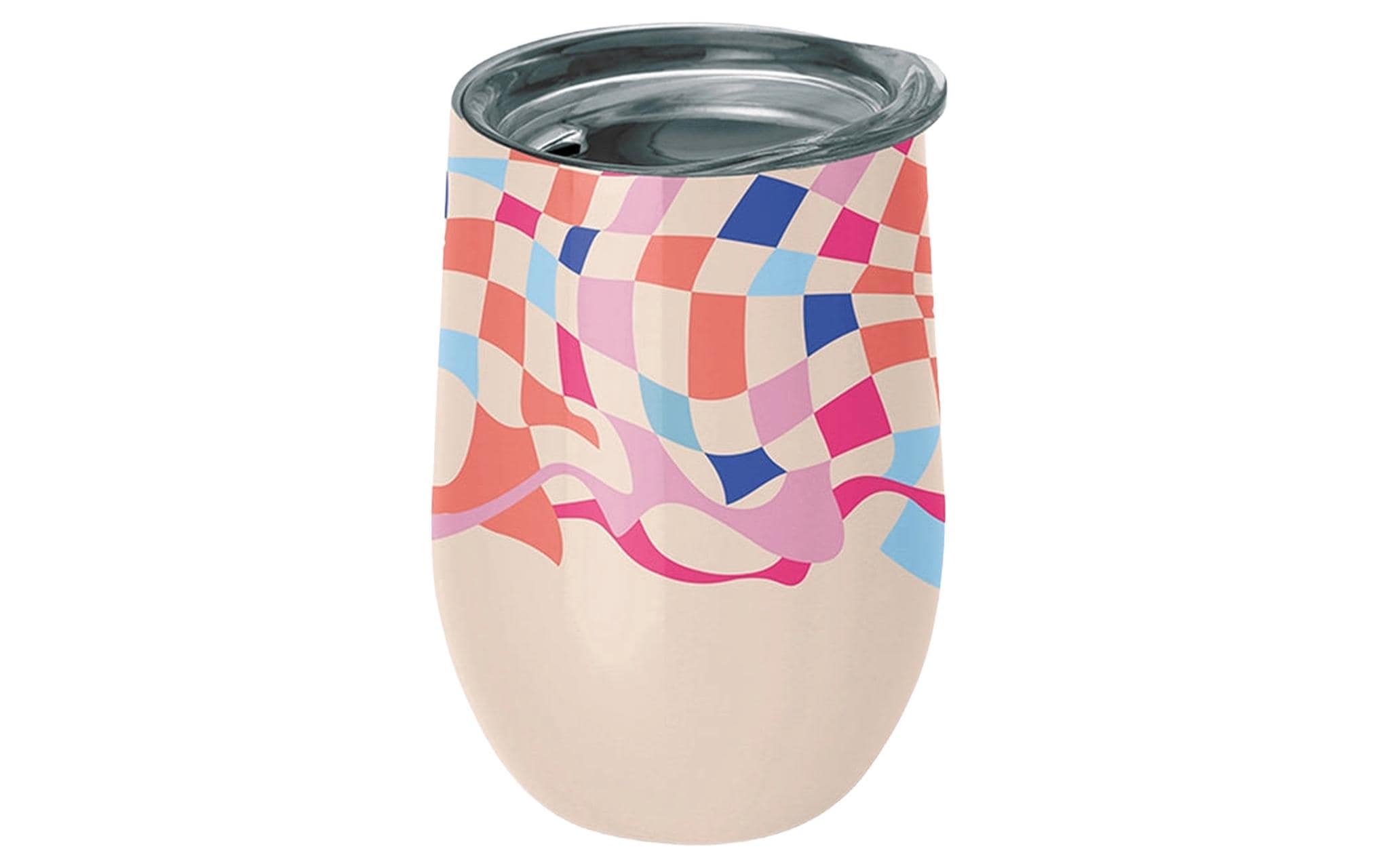 BioLoco Thermobecher Office-Playground 420 ml, Beige/Rosa