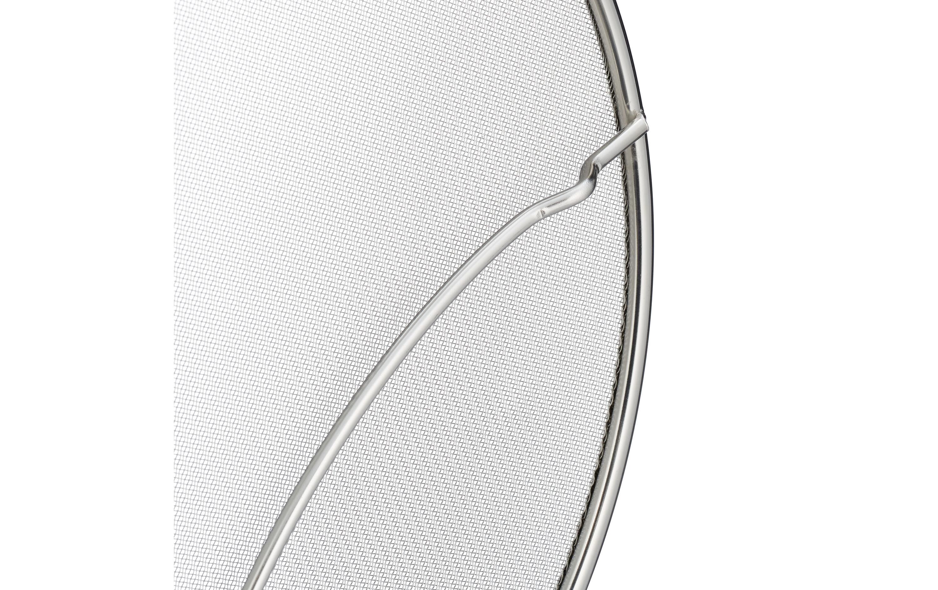 relaxdays Spritzschutzdeckel für Pfannen 33 cm, Edelstahl