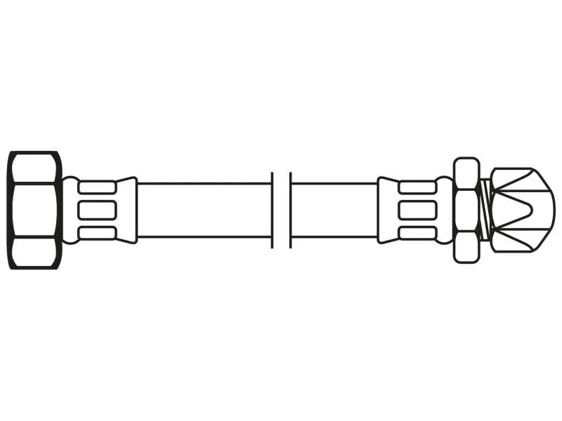 Flexo Anschlussschlauch DN8 IG x Quetschver. 1/2 x 10 mm / 30 cm