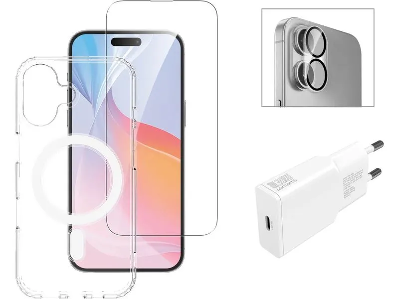 4smarts Back Cover 3in1 Premium Starter Set iPhone 16 4smarts Back Cover 3in1 Premium Starter Set iPhone 16