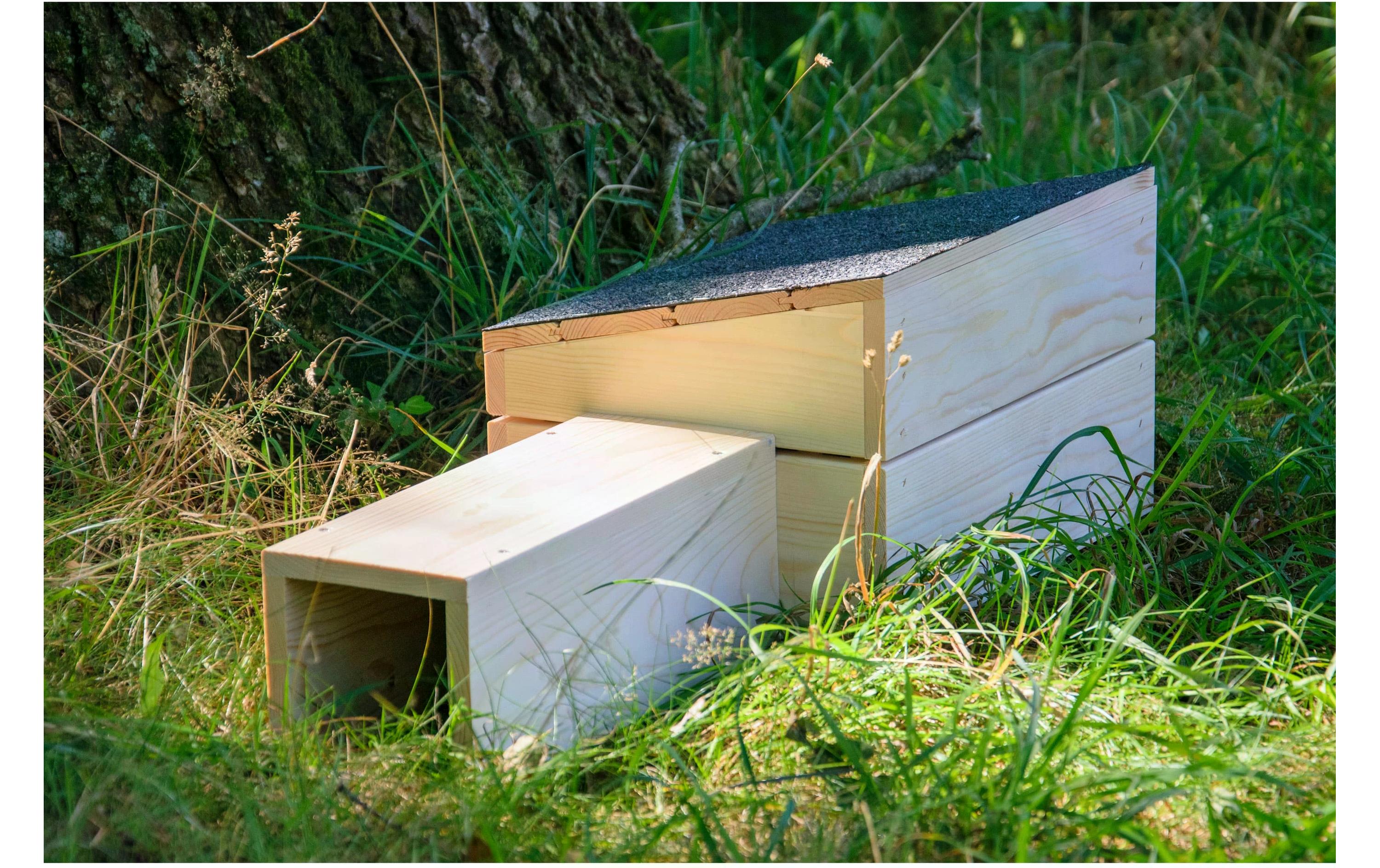 dobar Igelhaus mit Eingang, 74.5 x 29 x 24 cm, Schwarz