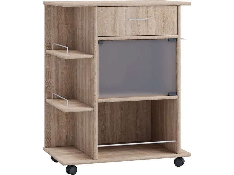 VCM Küchenwagen Pocis 65 x 80 x 39 cm, Sonoma-Eiche VCM Küchenwagen Pocis 65 x 80 x 39 cm, Sonoma-Eiche