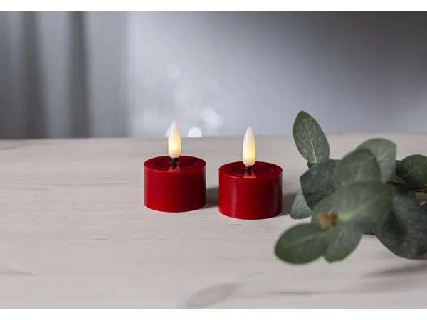 Star Trading LED Teelichter Set 2 Pack Flow 5 cm – rot