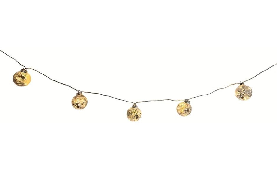 Dameco LED Lichterkette Silber Stern, 180 cm